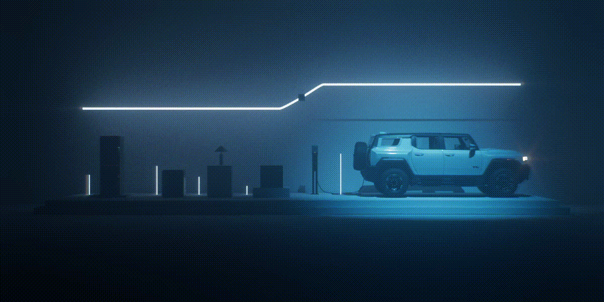 PowerPulse Wallbox mit Elektroauto Ladevorgang Garage modern