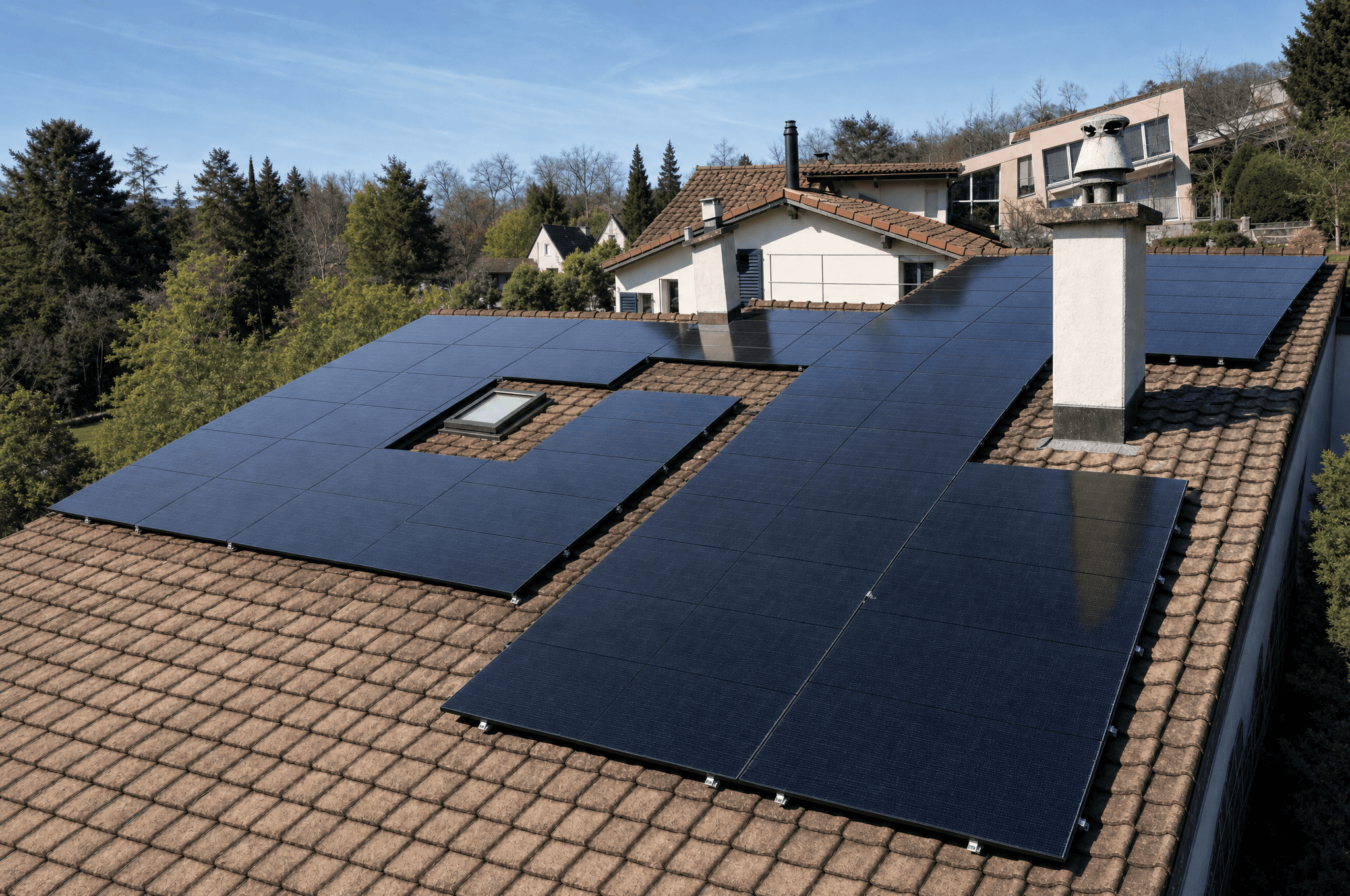 Photovoltaikanlage mit 38 SwissWatt-One-Modulen in Pieterlen